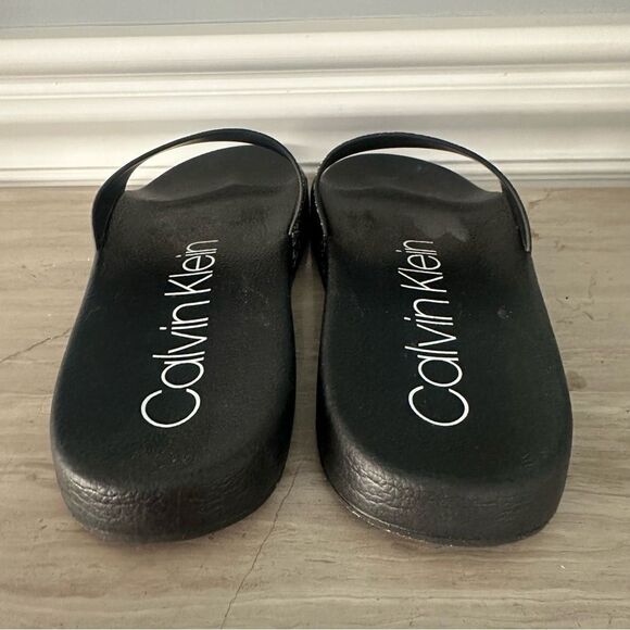 Calvin Klein Black Logo Slide Sandals. - Picture 5 of 6